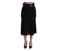 Dolce & Gabbana - Jupe noire à sequins taille haute - Femme - Jupes - Noir - Taille: 40 FR