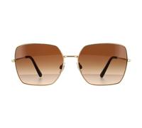Dolce & Gabbana Lunettes de Soleil DG2242 02/13 Or Foncé Brun Dégradé