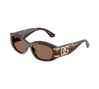 Dolce & Gabbana Femme Dolce & Gabbana DG4502 502/73 Lunettes de soleil Acétate Tortue Marron Ronde Normale