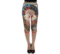 Dolce & Gabbana - Majolica Sicily Capri en Soie - Femme - Pantalons - Beige - Taille: 36 FR