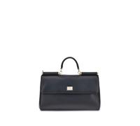 Dolce & Gabbana - Mon Sicile Sac à Main en Cuir - Femme - Sacs - Noir - Taille: ONE Size