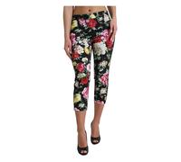 Dolce & Gabbana - Pantalon Court Floral Élégant - Femme - Pantalons - Multicolore - Taille: 38 FR