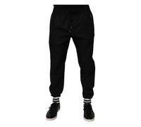 Dolce & Gabbana - Pantalon de survêtement jogger en coton - Homme - Pantalons - Noir - Taille: 2XL