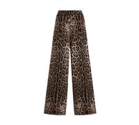 Dolce & Gabbana - Pantalon large - Femme - Pantalons - Brun - Taille: 38 FR