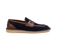 Dolce & Gabbana - Pantofola in Crosta di Vitello - Homme - Chaussures - Bleu - Taille: 41 1/2 EU