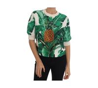 Dolce & Gabbana - Pull ras du cou à sequins Ananas Banane - Femme - Pulls - Multicolore - Taille: 38 FR
