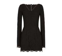Dolce & Gabbana - Robe Mini en Dentelle Encolure Carrée - Femme - Robes - Noir - Taille: 34 FR