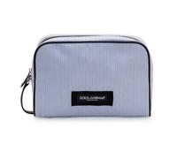 Dolce & Gabbana - Sac à main en cuir de veau et popeline rayée - Homme - Sacs - Multicolore - Taille: ONE Size