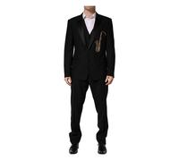 Dolce & Gabbana - Saxophone Costume 3 Pièces Coupe Slim - Homme - Costumes - Noir - Taille: 2XL