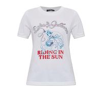Dolce & Gabbana - T-Shirt avec Imprimé - Femme - Tops - Blanc - Taille: 36 FR