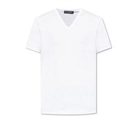 Dolce & Gabbana - T-shirt col en V - Homme - Tops - Blanc - Taille: 3XL