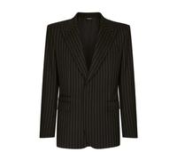 Dolce & Gabbana - Veste à rayures à un bouton - Homme - Vestes - Noir - Taille: 2XL