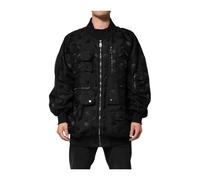 Dolce & Gabbana - Veste Coupe-Vent Cargo Noire avec Logo - Homme - Vestes - Noir - Taille: 4XL