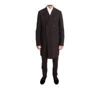 Dolce & Gabbana - Wool Stretch Long 3 Piece Suit - Homme - Manteaux - Rouge - Taille: M
