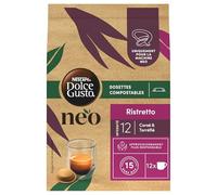 Dolce Gusto NEO Ristretto - 48 dosettes de café compostables à base de papier (4 boîtes de 12 dosettes)