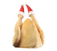 DolceTiger Bonnet Femme Hiver Chapeau de Dinde de Dessin animé de Thanksgiving, Chapeau de Dinde pour Adultes, Chapeau de de Thanksgiving Bonnet Hiver (Red, One Size)