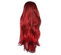 DolceTiger Perruque Synthétique Rouge Longue Ondulée de Cosplay Pour Femmes Pour Halloween et Déguisements de Fête