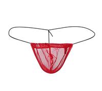 DolceTiger String Homme Sexy Transparent Ouvert Sexy Ficelle Mesh Tanga, Respirant G-String Briefs sous-VêTement Lingerie Sac ÉRotique