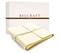 Dolci Album Photo en Cuir de fabrication Artisanale Italienne, A4 (22x22 cm) Ivoire