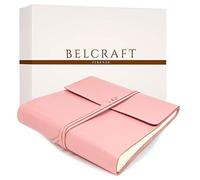 Dolci Album Photo en Cuir de fabrication Artisanale Italienne, A4 (22x22 cm) Rose