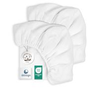 DOLCI SOGNI Drap Housse 70x140 Lit Bébé - Draps Cotton Mousseline Ultra Doux et Respirants pour Peau Délicate Oeko-TEX® 100 - Lot de 2 - Fabriqué en Espagne - 1 X Blanc + 1X Blanc