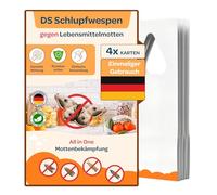 DOLCI SOGNI Ichneumons Anti Mites Alimentaires - Anti Mites Naturel & Puissant - Piège à Mites sans Produits Chimiques - Trichogrammes pour Cuisine, Placard & Garde-Manger - 4 Cartes