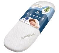 DOLCI SOGNI Matelas Bebe 36x78 cm - Matelas Nacelle Bébé - 100% Made in Italy - Oeko-TEX® et CertiPUR™ - Matelas Couffin avec Housse en Fibre de Bambou Lavable