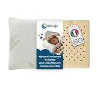 DOLCI SOGNI Oreiller Enfant Mémoire de Forme Oeko-TEX® 30x50 cm, Épaisseur 5,5 cm, pour 2-3 Ans, Coussin Bébé Lit, Petit Oreiller Maternelle