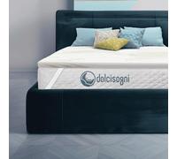DOLCI SOGNI Surmatelas 140x200, Oeko-TEX sur Matelas 2 Personnes 140x200 avec Épaisseur 5cm, Surmatelas Memoire de Forme 140x200, Surmatelas 140x200cm, Surmatelas Pliable Blanc