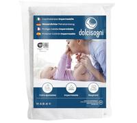 DolciSogni Protège-Matelas Lit Bébé 50x85 cm (Lot de 2) - Imperméable, Respirant, Antibactérien - Coins Élastiqués - Doux - Lavable à 60 °C - Certifié Oeko-Tex - Fabriqué en Europe