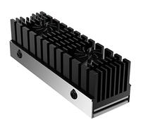 DolDer M.2 SSD 2280 Radiateur avec double ventilateur de 130 mm + coussinets de dissipation thermique, dissipateur thermique en aluminium Heatsink compatible avec Samsung 990Pro/980Pro/SN850/SN770,