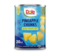 Dole Canned Pineapple Chunks in 100% Fruit Juice, 20 Oz