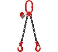 Dolezych DoKett Suspension à 2 brins Grade 8 1 m de long, avec crochet à tête de fourche, capacité de charge jusqu'à 45°, 2000 kg à 60°