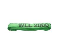 Dolezych Élingue Ronde à Double Manteau, capacité de Charge 2000 kg, Longueur : 2,50 m, Couleur : Vert, Sangle de Levage résistante Conforme à la Norme en 1492-2