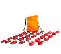 Dolezych - Sangle d'arrimage 1 pièce, 30 pièces de 25 mm, 10 x 2,00 m de Long, 10 x 4,00 m de Long, 10 x 6,00 m de Long, 250 daN de Traction dans Un Sac de Gym Dolezych Premium, Rouge, Orange