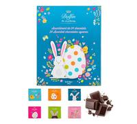 Dolfin® | Boîte de 24 chocolats de Pâques Carrè | Coffret Chocolats Au Lait & Noir Saveurs Assorties - 108 Gr