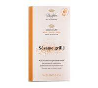Dolfin Chocolat Noir & Graines de Sésame Grillées - Chocolat Riche & Crémeux, Graines de Sésame Croustillantes - Friandises en Chocolat - Idée Cadeau Gourmande - Fait en Belgique, 70g
