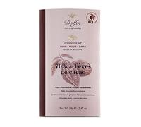 Dolfin - Chocolat - Tablette chocolat noir 70% aux éclats de fèves cacao
