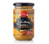 Dolgam I Siciliani Burro di Arachidi Beurre d'arachide Spécialités siciliennes 100 % arachides Bocal en verre de 300 g Beurre d'arachide tartinable Sans gluten