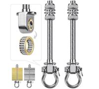 Dolibest 2pcs Boulons de Suspension 22.5cm Hamac Suspension pour Balançoire Kit Palier de Montage Pivotant pour Chaise d'intérieur/d'extérieur, Corde de Yoga, Sac de Frappe, Sac de Sable, 1500lbs