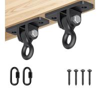 Dolibest 2pcs Crochet de Balançoire, Crochet de Suspension Hamac Fixation Sac de Frappe plafond Fixation pour Fauteuil Suspendu Pivotante 180° Pour Pontage au Plafond sur Poutre en Bois,900lbs/Style C