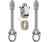 Dolibest 2pcs Crochet de Hamac, 17.5cm Accroche de Balançoire Fixation Fauteuil Suspendu de 180 Pivot Ensemble Plafond Poutre Chaise de Yoga Sac de Frappe Materiel de Suspension, 1500lbs