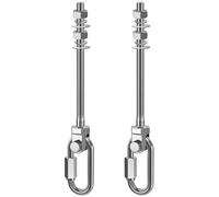 Dolibest 2pcs Crochet de Hamac, M10 x 180mm Accroche de Balançoire Fixation Fauteuil Suspendu Pivot Ensemble Support Fixation Plafond/Poutre pour Corde Yoga/Cerceau Aérien/Sac Frappe/Sac Sable,1500lbs