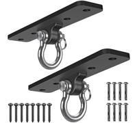 Dolibest 2pcs Suspension Le Hamac Suspendre la Balançoire Ensemble de Support pour Aire de Jeux Intérieur Extérieur Chaise Yoga Corde Sacs de Frappe, Jusqu'à 600lbs