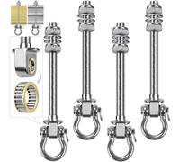 Dolibest 4pcs Boulons de Suspension 22.5cm Hamac Suspension pour Balançoire Kit Palier de Montage Pivotant pour Chaise d'intérieur/d'extérieur, Corde de Yoga, Sac de Frappe, Sac de Sable, 1500lbs