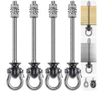 Dolibest 4pcs Mousqueton de Suspension pour Hamac, 24.5cm Kit de Montage Pivotant à 180° Ensemble de pour Aire de Jeux Intérieure/Extérieure, Chaise de Yoga, Sac de Frappe, 1500lbs