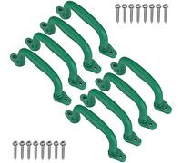 Dolibest 8pcs Poignées de Sécurité, 18cm Solides Poignées de Main pour Grimper sur Le Cadre de Jeu/la Balançoire/Maison de Jeu/Les Barres de Singe d'intérieur/d'extérieur et Les Accessoires, Vert