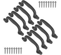 Dolibest 8pcs Poignées de Sécurité, 18cm Solides Poignées de Main pour Grimper sur Le Cadre de Jeu/la Balançoire/Maison de Jeu/Les Barres de Singe d'intérieur/d'extérieur et Les Accessoires, Noir