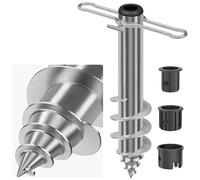 Dolibest Ancrage au Sol Parasol, Parapluie Terrasse Support Terre à Visser Base 42cm Piquet Terre Ligne Lavage Rotative Piquet Parapluie Soleil Plage Ancrage Sable Poteau 3-5cm, Poignée Fil Fer