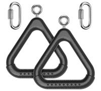 Dolibest Anneau Gym Enfant, 2pcs Anneau de TrapèZe, pour Gym Ring ExtéRieur et IntéRieur Musculation et Formation Le Sport pour Enfant Et Olympique, éQuipement D'EntraîNement en Plein Air, Noir